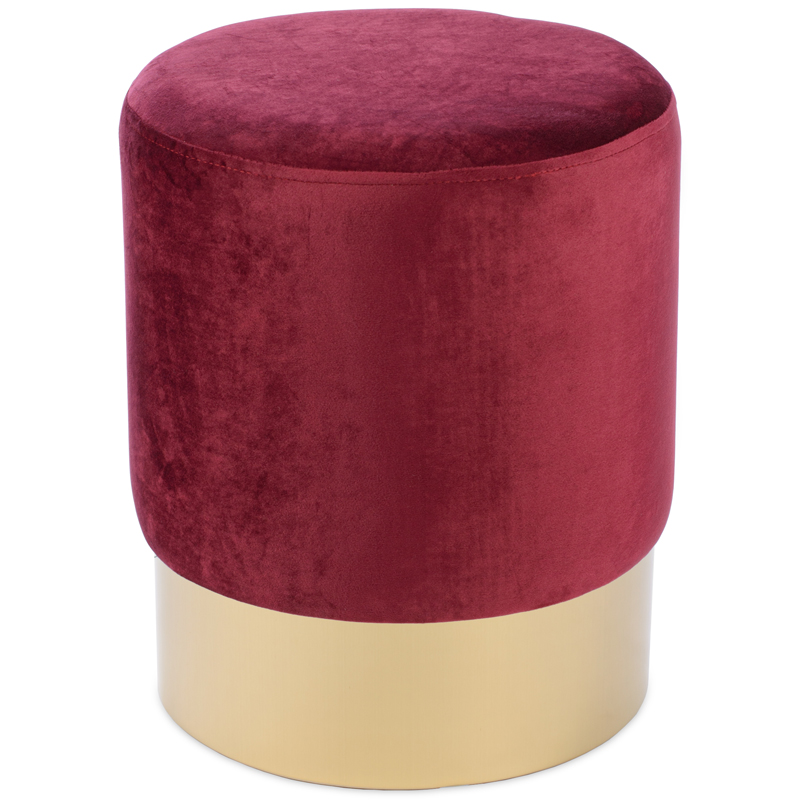 Пуф Una Puff burgundy Бургундский красный Золотой Пуф Una Puff burgundy Бургундский красный Золотой в Костроме | Loft Concept