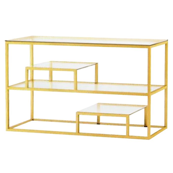 Консоль Step Console Gold Глянцевое золото Прозрачный (Transparent) Консоль Step Console Gold Глянцевое золото Прозрачный (Transparent) в Костроме | Loft Concept