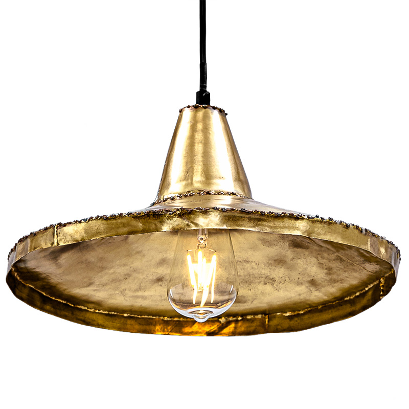 Подвесной светильник Rough Gold Pendant II Винтажное глянцевое золото с состаренным эффектом Подвесной светильник Rough Gold Pendant II Винтажное глянцевое золото с состаренным эффектом в Костроме | Loft Concept