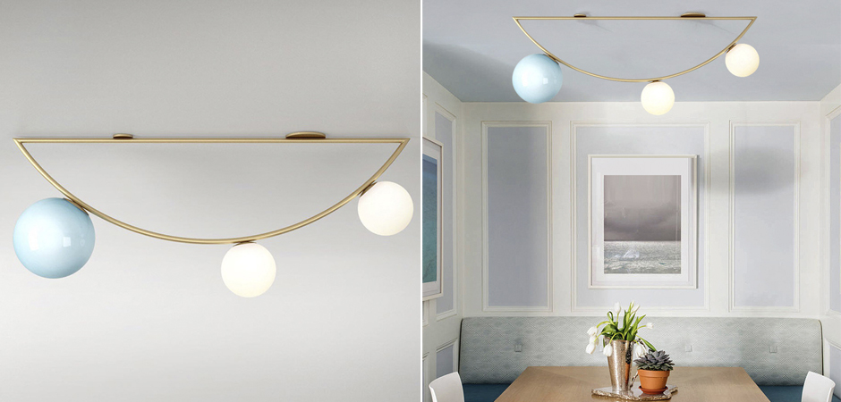 Потолочный светильник Atelier Areti Girlande Ceiling Crescent Blue Потолочный светильник Atelier Areti Girlande Ceiling Crescent Blue - Loft-Concept в Костроме