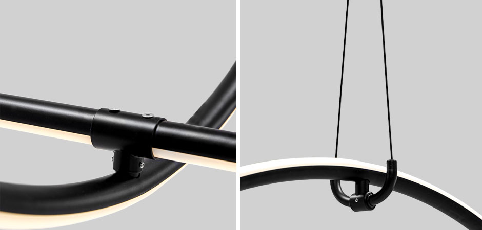 Подвесной светильник Black LED Circle Lamp Подвесной светильник Black LED Circle Lamp - Loft-Concept в Костроме