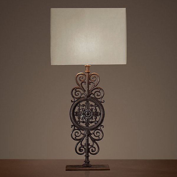 Настольная лампа RH Parisian Iron Gate Table Lamp Коричневый Настольная лампа RH Parisian Iron Gate Table Lamp Коричневый в Костроме | Loft Concept