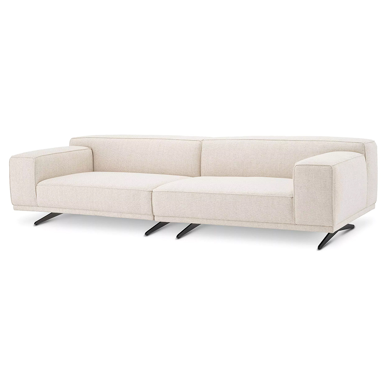 Диван Eichholtz Sofa Grasso Бежевый Черный Диван Eichholtz Sofa Grasso Бежевый Черный в Костроме | Loft Concept