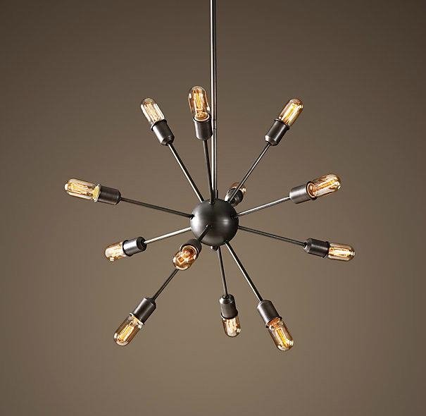 Люстра Loft Industrial Sputnik Chandelier 70 12 Черный Люстра Loft Industrial Sputnik Chandelier 70 12 Черный в Костроме | Loft Concept