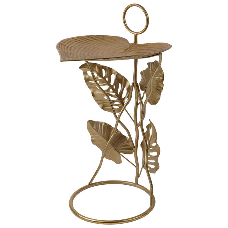 Приставной стол Monstera Leaves Side Table Золотой Приставной стол Monstera Leaves Side Table Золотой в Костроме | Loft Concept