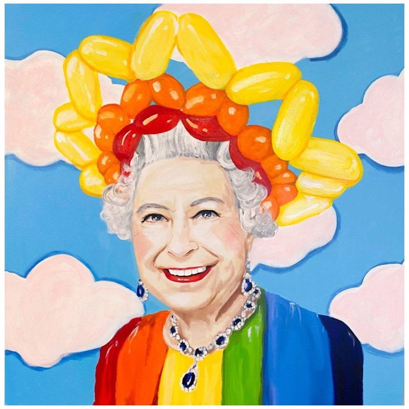 Картина Queen Elizabeth in Balloon Sunshine Crown Мульти Картина Queen Elizabeth in Balloon Sunshine Crown Мульти в Костроме | Loft Concept