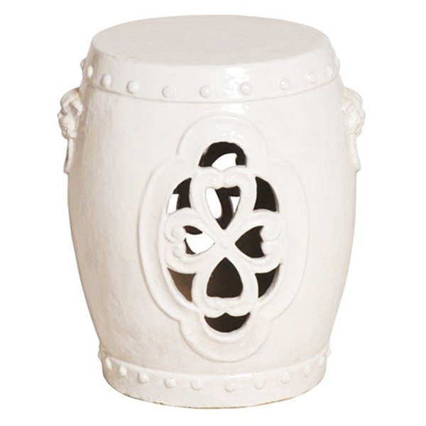 Керамический табурет Clover Garden Stool - White Белый Керамический табурет Clover Garden Stool - White Белый в Костроме | Loft Concept