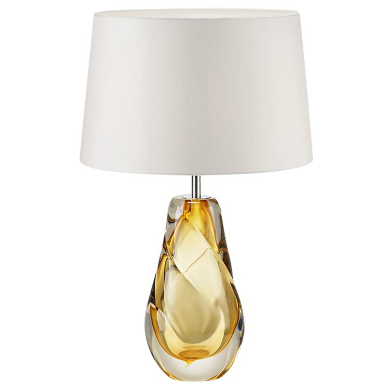 Лампа настольная Ritz Amber Table Янтарное стекло Янтарный Прозрачный Белый Лампа настольная Ritz Amber Table Янтарное стекло Янтарный Прозрачный Белый в Костроме | Loft Concept