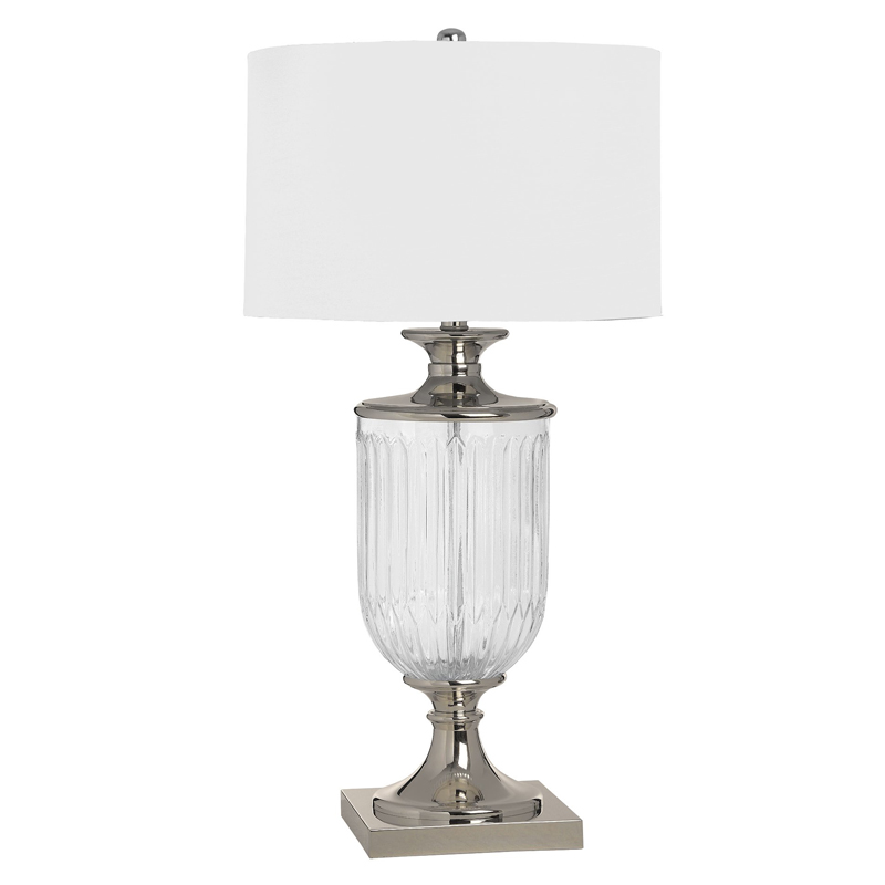 Настольная лампа Eduarda Glass Bowl Table lamp Никель Настольная лампа Eduarda Glass Bowl Table lamp Никель в Костроме | Loft Concept