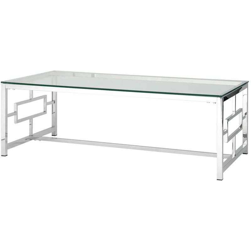 Столик кофейный Milan Tables Silver Серебряный Прозрачное Стекло Столик кофейный Milan Tables Silver Серебряный Прозрачное Стекло в Костроме | Loft Concept