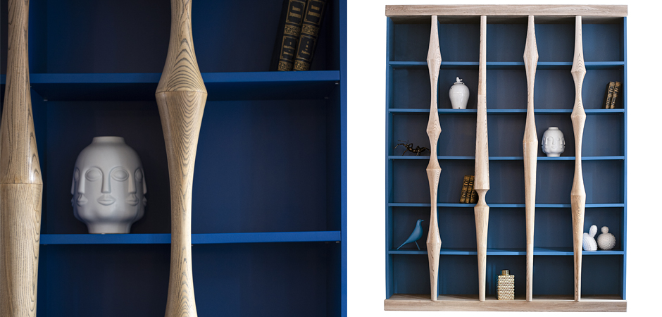 Стеллаж Oak Columns & Blue - фото №1