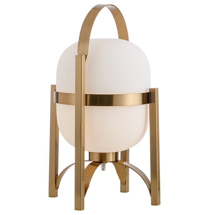 Настольная лампа Brass Stand Латунь Белый Настольная лампа Brass Stand Латунь Белый в Костроме | Loft Concept