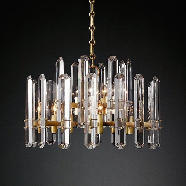 Люстра Restoration Hardware BONNINGTON Chandelier Латунь Прозрачное Стекло Люстра Restoration Hardware BONNINGTON Chandelier Латунь Прозрачное Стекло в Костроме | Loft Concept
