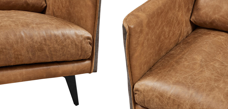Кресло Caramel Leather & Textiles Armchair Кресло Caramel Leather & Textiles Armchair - Loft-Concept в Костроме