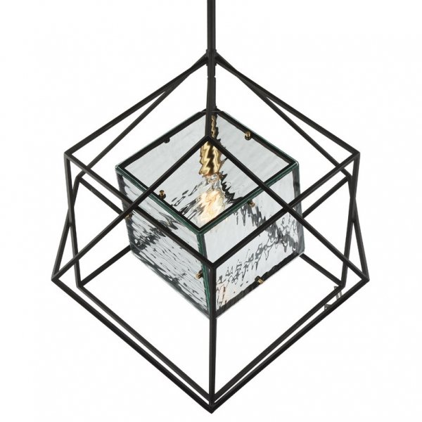 Люстра Glass Cub Pendant 61 Черный Люстра Glass Cub Pendant 61 Черный в Костроме | Loft Concept