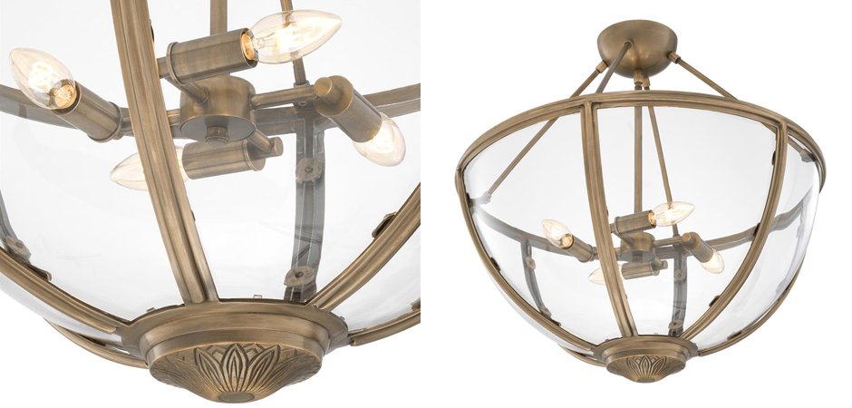Потолочный светильник Eichholtz Ceiling Lamp Deveraux Antique brass - Loft-Concept в Костроме