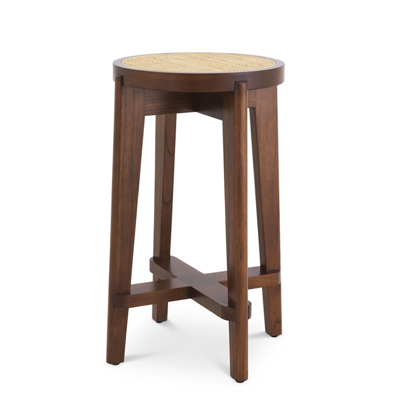 Полубарный стул Eichholtz Counter Stool Dareau brown Бежевый Коричневый Полубарный стул Eichholtz Counter Stool Dareau brown Бежевый Коричневый в Костроме | Loft Concept