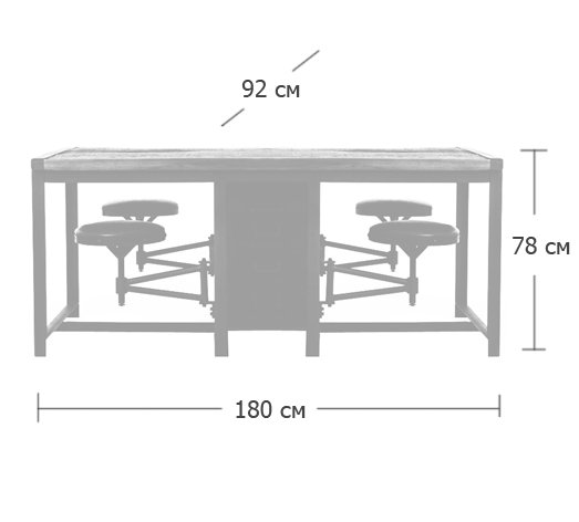 Большой рабочий стол Rupert Work Table Rustic Большой рабочий стол Rupert Work Table Rustic в Костроме