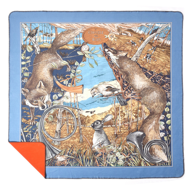 Плед Hermes Forest Hunting Plaid Коричневый Голубой Мульти Плед Hermes Forest Hunting Plaid Коричневый Голубой Мульти в Костроме | Loft Concept