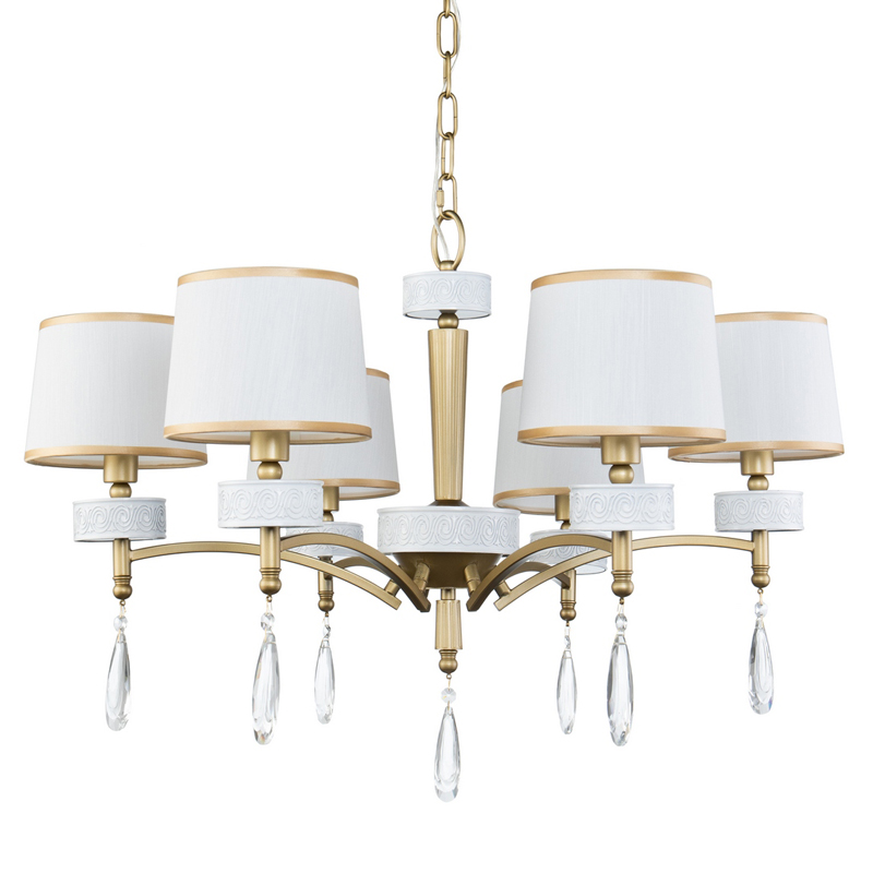 Люстра Dayodore Chandelier 73 Золотой Белый Прозрачный Люстра Dayodore Chandelier 73 Золотой Белый Прозрачный в Костроме | Loft Concept
