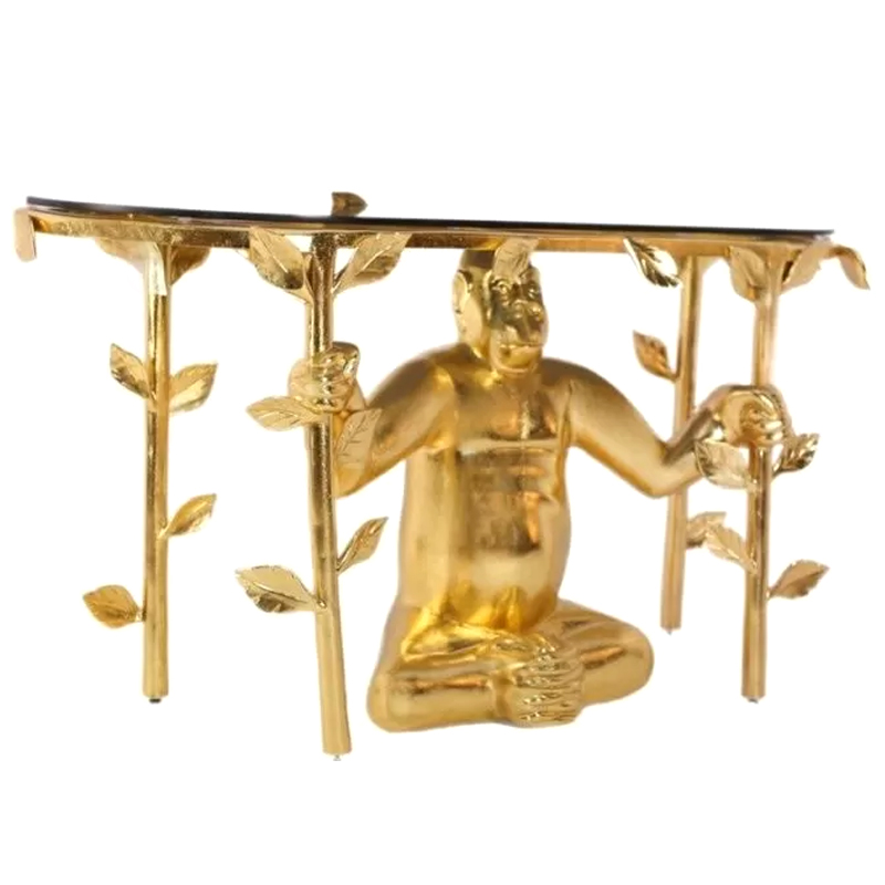 Консоль Gorilla console Francois Xavier Lalanne Золотой Прозрачный Черный Консоль Gorilla console Francois Xavier Lalanne Золотой Прозрачный Черный в Костроме | Loft Concept