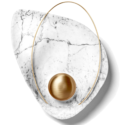 Бра Ginger & Jagger Pearl WALL LAMP Латунь Белый Мрамор Bianco Бра Ginger & Jagger Pearl WALL LAMP Латунь Белый Мрамор Bianco в Костроме | Loft Concept