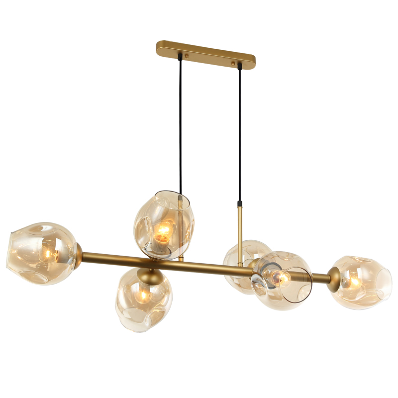 Люстра Branching Bubble Chandelier Line Gold Золотой Янтарь (Amber) Люстра Branching Bubble Chandelier Line Gold Золотой Янтарь (Amber) в Костроме | Loft Concept