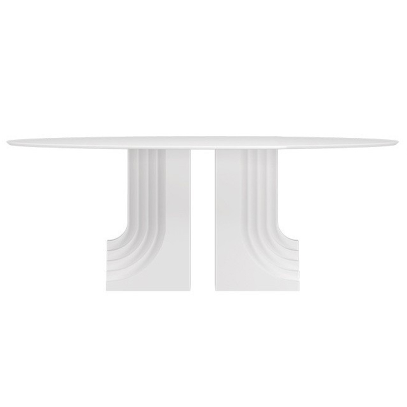 Обеденный стол Carlo Scarpa Oval Dining Table Белый Обеденный стол Carlo Scarpa Oval Dining Table Белый в Костроме | Loft Concept