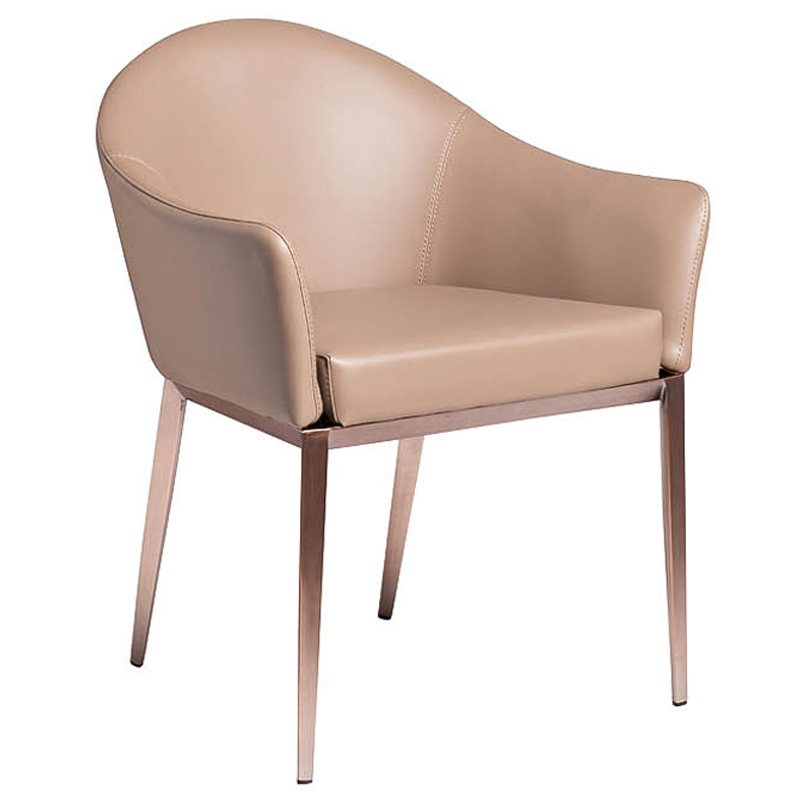 Стул Value Chair eco-leather Бежевый Медь Стул Value Chair eco-leather Бежевый Медь в Костроме | Loft Concept