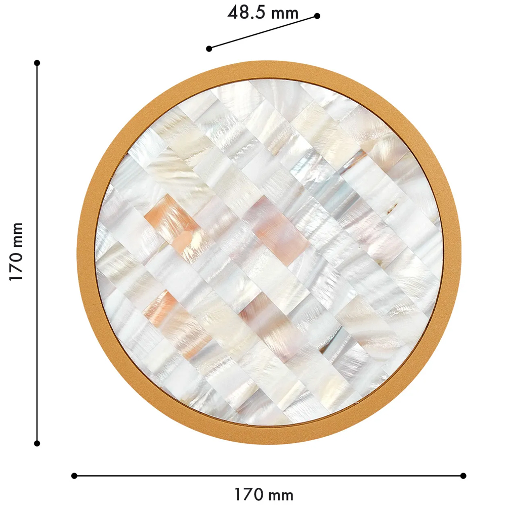 Бра в форме диска с перламутровыми прямоугольниками из морской ракушки Touch of Marine Charm в Костроме