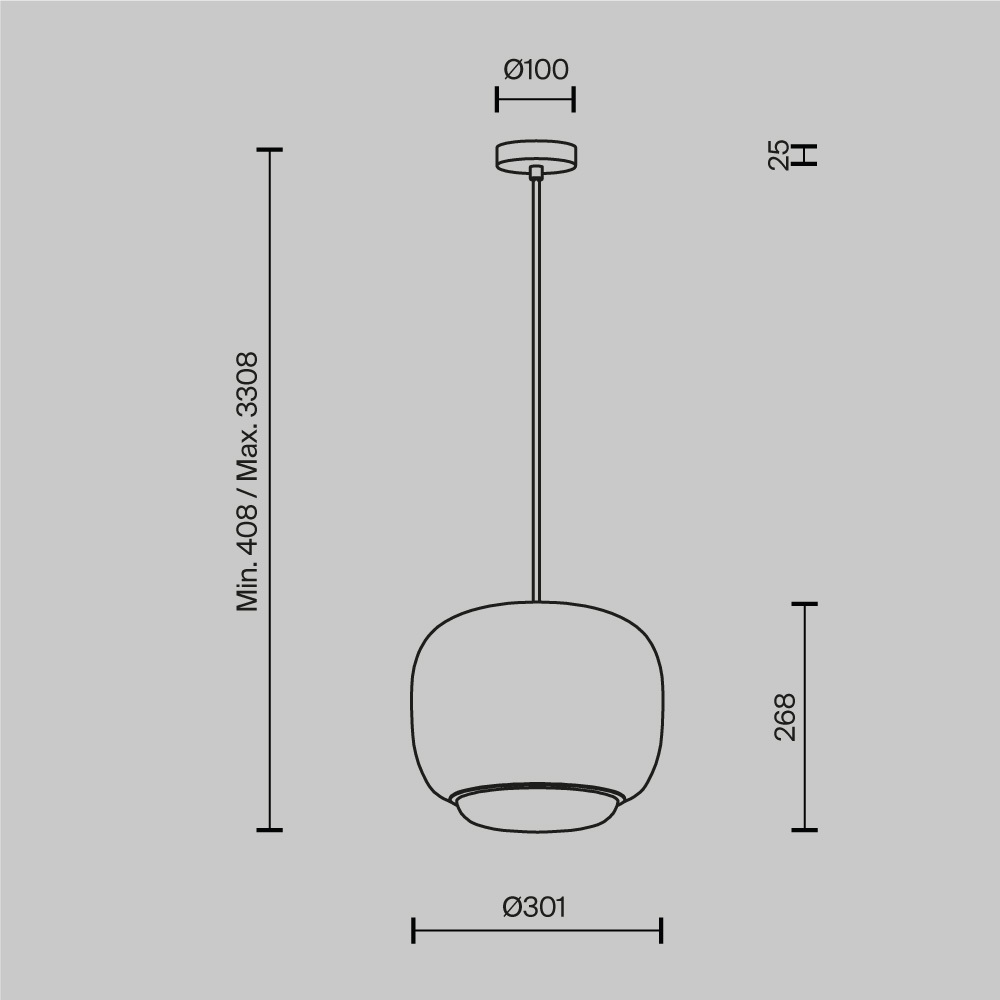 Подвесной светильник Brio Белый 3000К 20Вт в Костроме