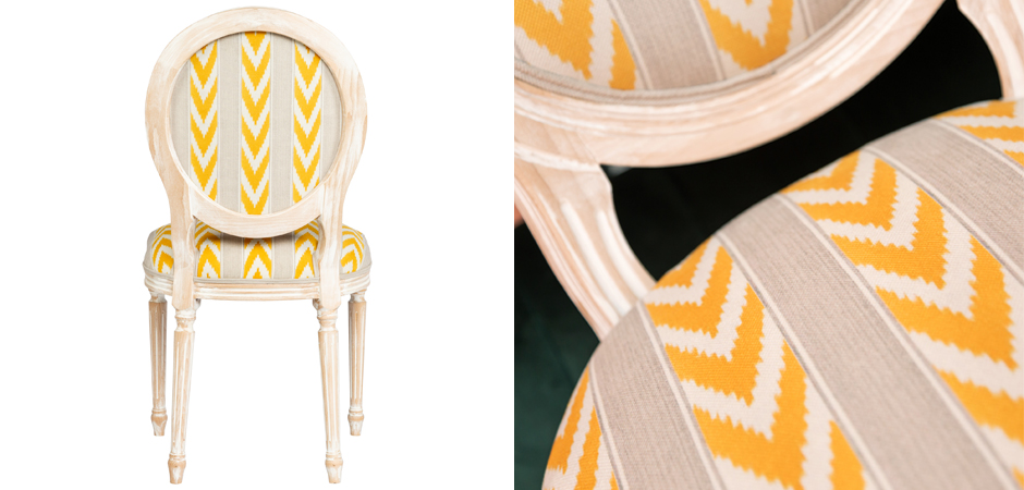 Стул Ikat Pattern с желтым узором Стул Ikat Pattern с желтым узором - Loft-Concept в Костроме