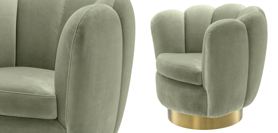 Кресло Eichholtz Swivel Chair Mirage pistache green Кресло Eichholtz Swivel Chair Mirage pistache green - Loft-Concept в Костроме