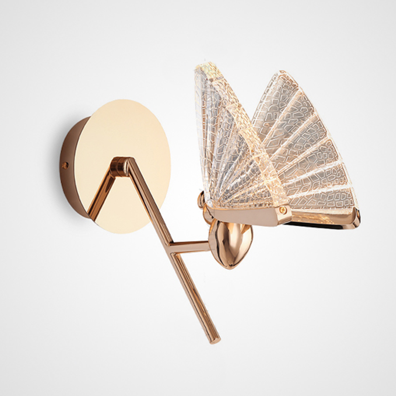 Бра Butterfly Long Wall Lamp A Глянцевое золото Прозрачный Бра Butterfly Long Wall Lamp A Глянцевое золото Прозрачный в Костроме | Loft Concept