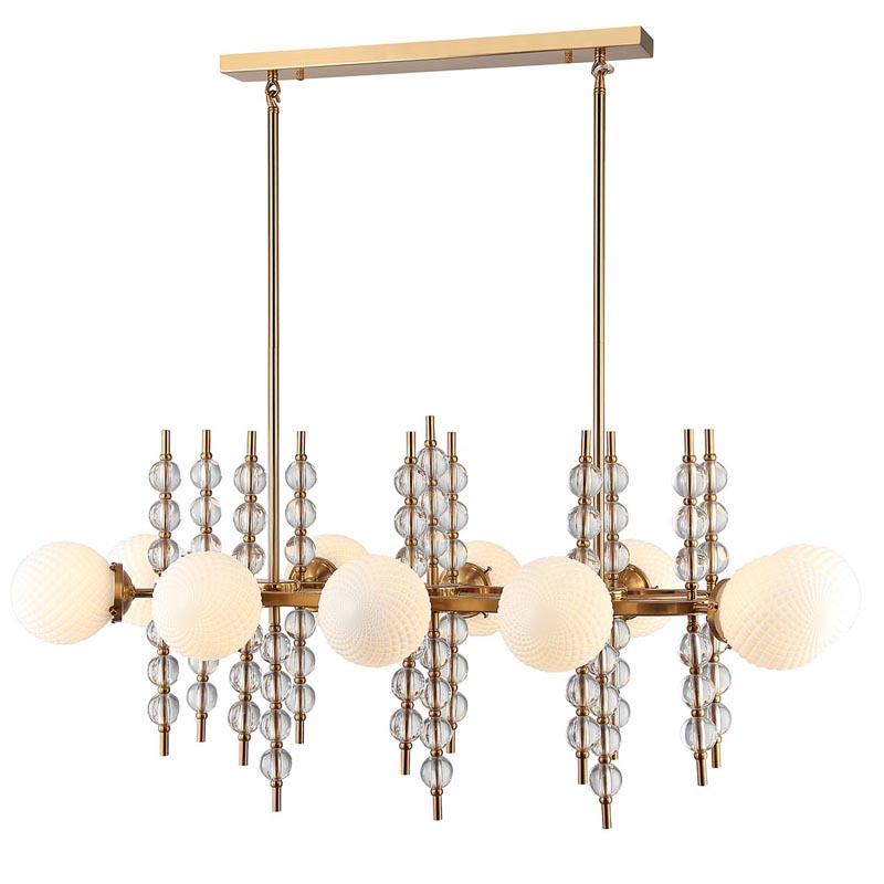 Люстра Addelyn Chandelier 10 lamp Белый Латунь Люстра Addelyn Chandelier 10 lamp Белый Латунь в Костроме | Loft Concept