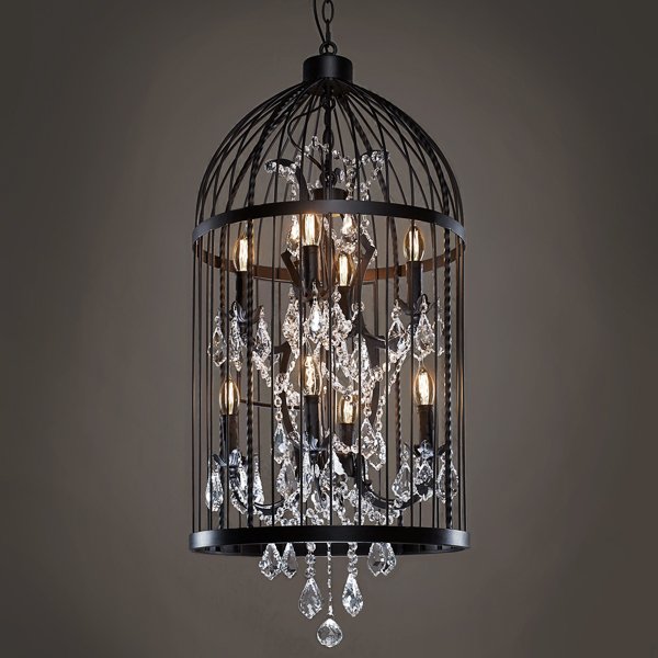 Люстра Steampunk Birdcage Chandelier 45 black Черный Люстра Steampunk Birdcage Chandelier 45 black Черный в Костроме | Loft Concept