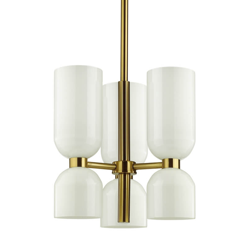 Люстра Lightmaker Studio Edie Chandelier 3 Белый Бронза Люстра Lightmaker Studio Edie Chandelier 3 Белый Бронза в Костроме | Loft Concept