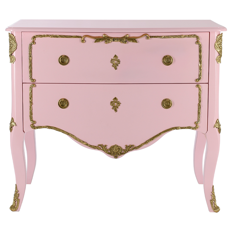 Комод в стиле рококо L.XV CHEST OF DRAWERS Rosamel Розовый Розовый Золотой Комод в стиле рококо L.XV CHEST OF DRAWERS Rosamel Розовый Розовый Золотой в Костроме | Loft Concept