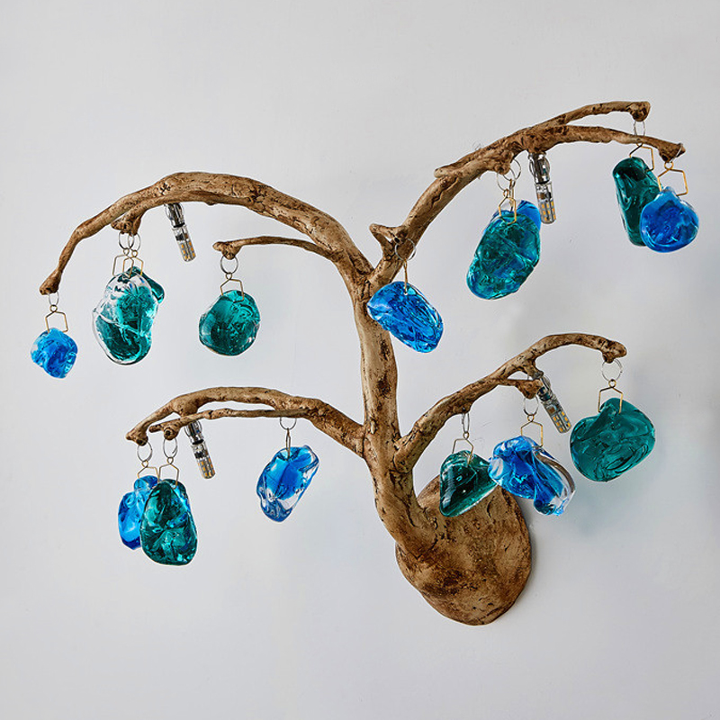 Бра Precious Tree Wall Lamp Винтажное Темное Золото Бирюзовый Синий Бра Precious Tree Wall Lamp Винтажное Темное Золото Бирюзовый Синий в Костроме | Loft Concept
