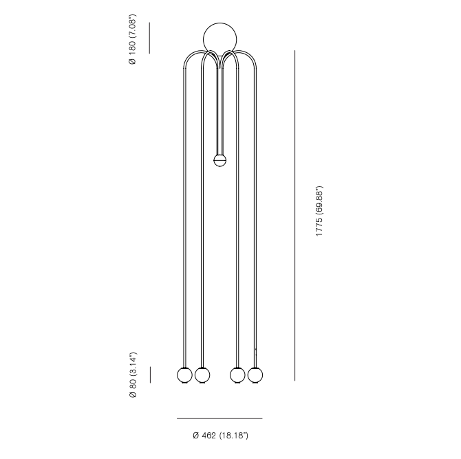 Торшер Michael Anastassiades Fontana Amorosa  Bellagio в Костроме