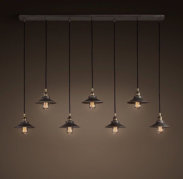 Люстра Loft Cone Pendant Line 7 Черный в Костроме | Loft Concept 