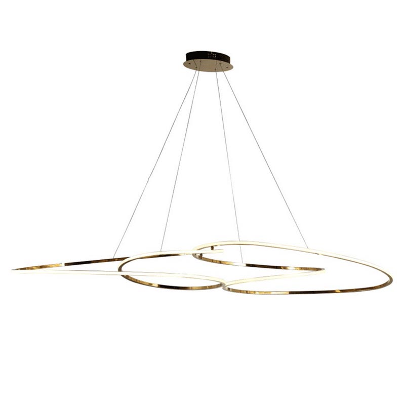 Люстра Adenor Ring Horizontal Gold Chandelier Золотой Люстра Adenor Ring Horizontal Gold Chandelier Золотой в Костроме | Loft Concept