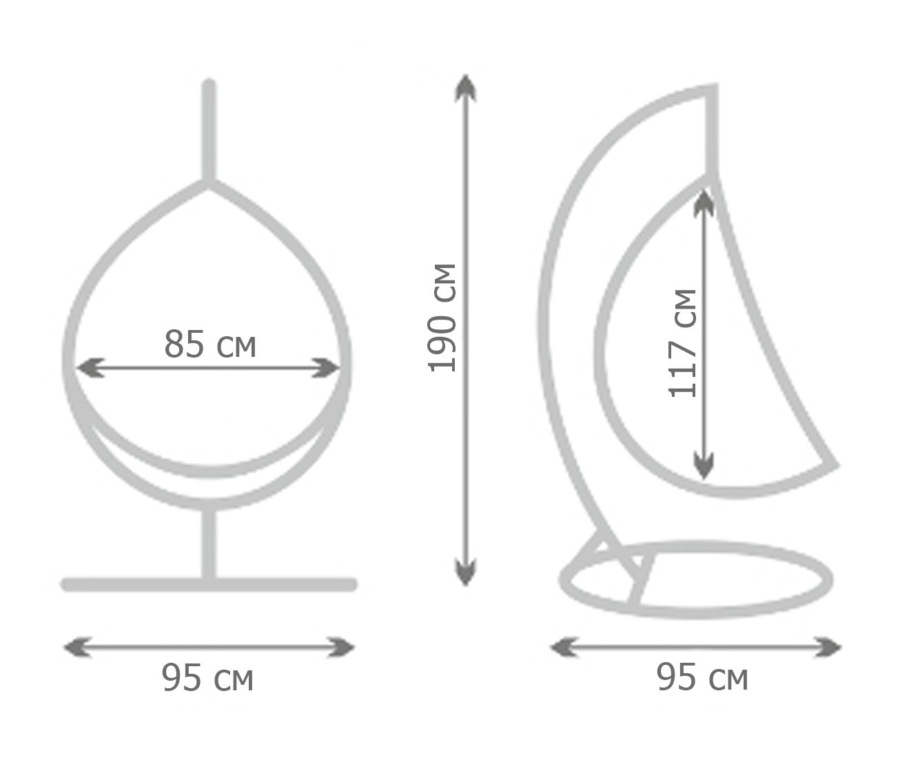 Кресло Swing chair outdoor White Egg Кресло Swing chair outdoor White Egg в Костроме