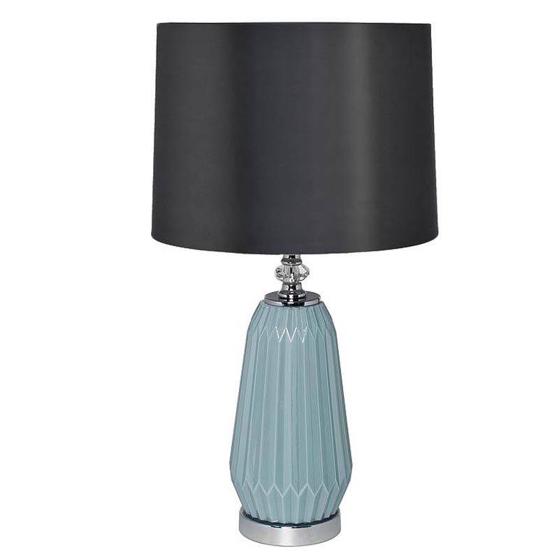 Настольная лампа Christer Table Lamp blue glass Голубой Серый Настольная лампа Christer Table Lamp blue glass Голубой Серый в Костроме | Loft Concept