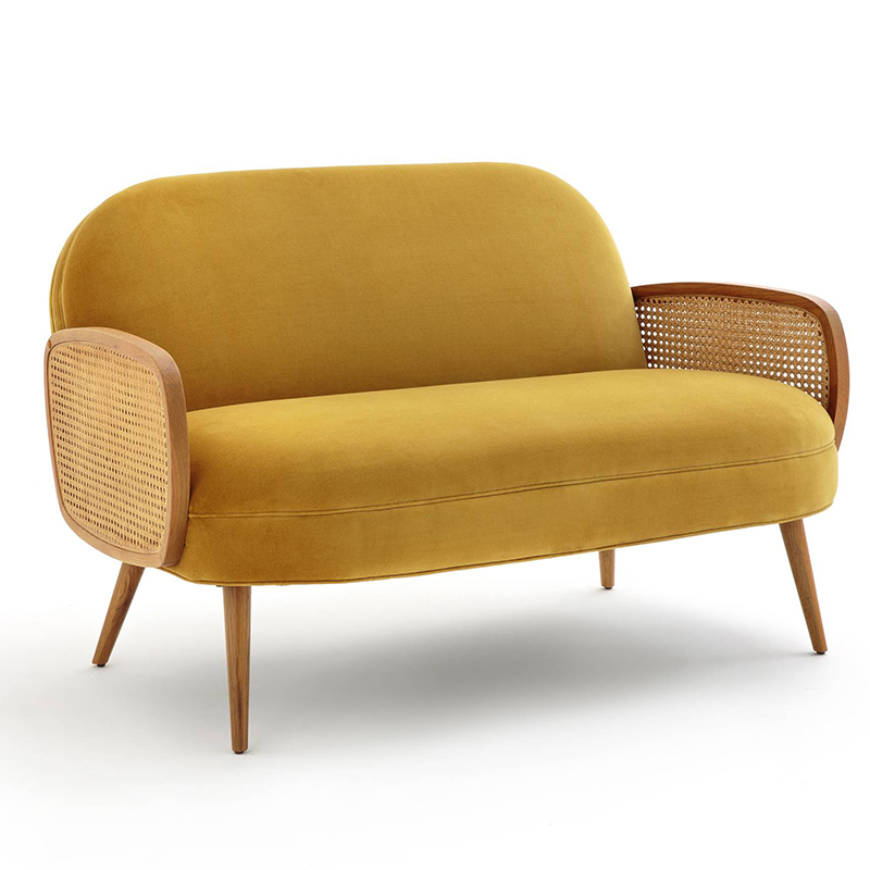 Диван Morten Wicker Sofa Горчичный Горчичный Диван Morten Wicker Sofa Горчичный Горчичный в Костроме | Loft Concept