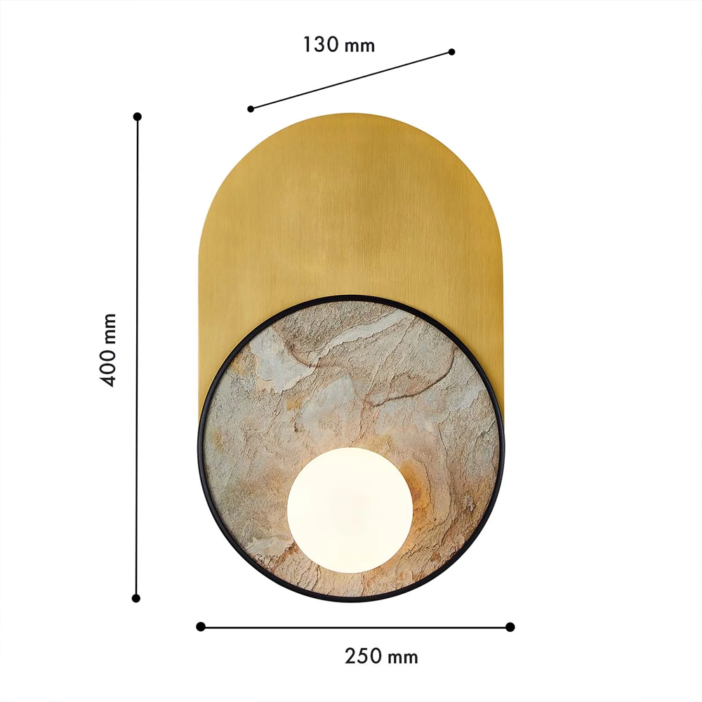Бра с каменным диском в металлической раме Sandstone Painting в Костроме