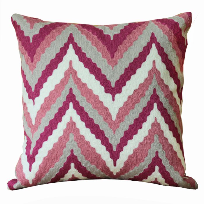 Декоративная подушка Pink Zigzag Розовый (Rose) Декоративная подушка Pink Zigzag Розовый (Rose) в Костроме | Loft Concept