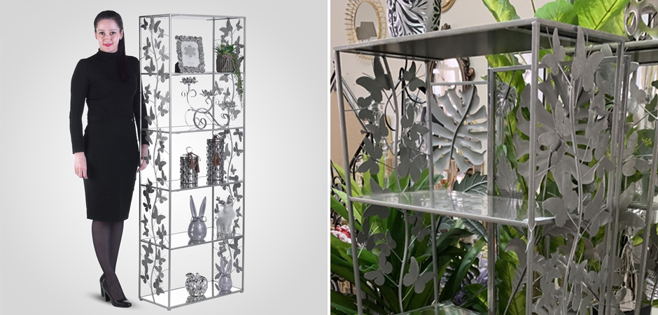 Стеллаж Silver Butterfly Wide Стеллаж Silver Butterfly Wide - Loft-Concept в Костроме