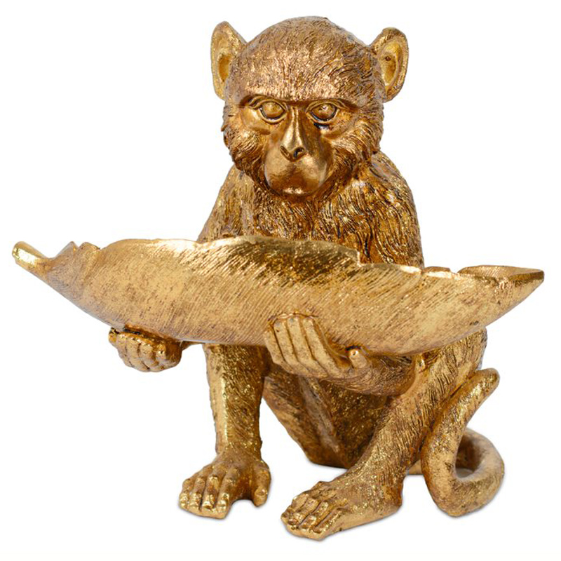 Статуэтка Golden Monkey with Leaf Золотой Статуэтка Golden Monkey with Leaf Золотой в Костроме | Loft Concept