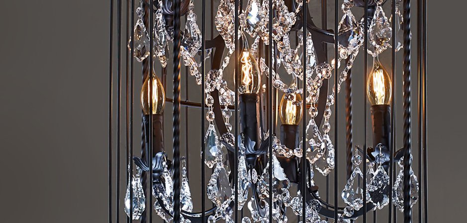 Люстра Steampunk Birdcage Chandelier 45 black Люстра Steampunk Birdcage Chandelier 45 black - Loft-Concept в Костроме